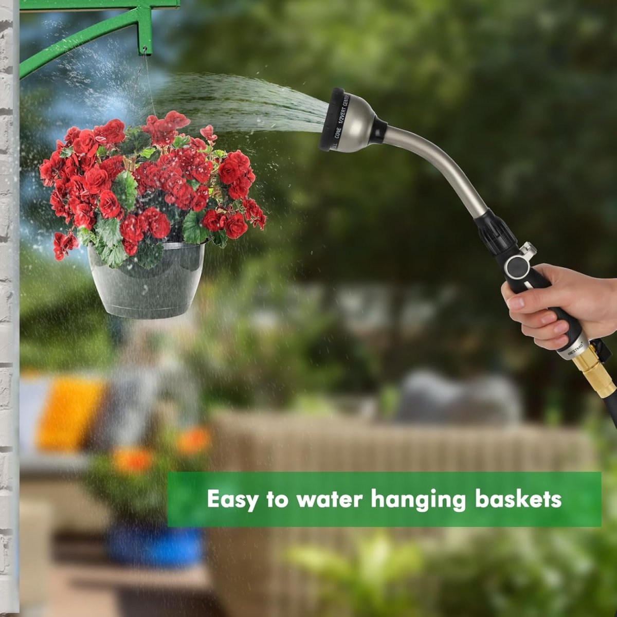 9-Pattern Metal Spray Gun – High-Pressure Hose Nozzle for Lawn, Car & Pets