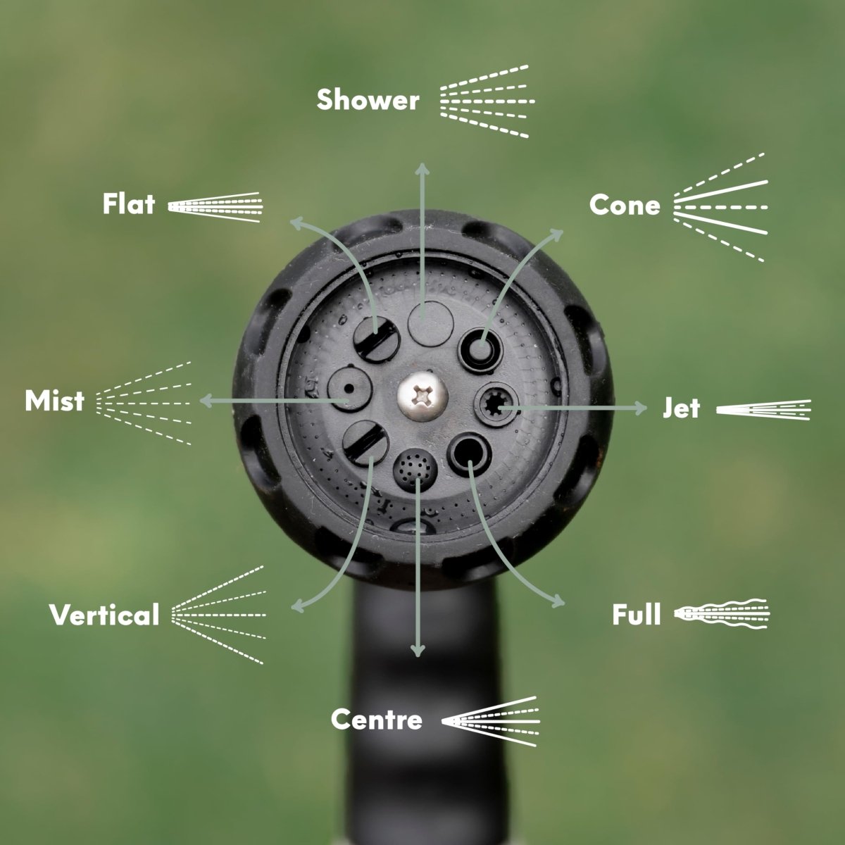 9-Pattern Metal Spray Gun – High-Pressure Hose Nozzle for Lawn, Car & Pets
