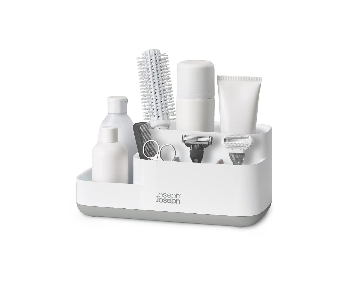 Joseph Joseph EasyStore Bathroom Caddy in White, designed for organizing bathroom essentials