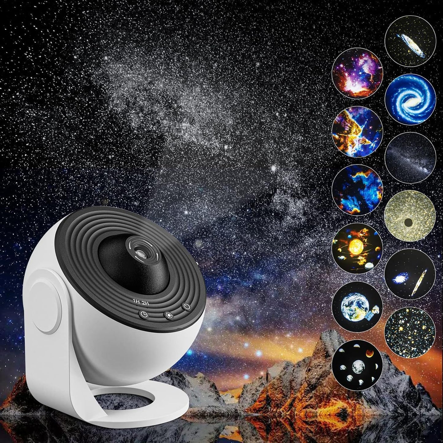 Star Projector Galaxy Light - Home Planetarium Projector with 3D Nebula & Timer