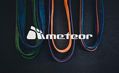 Meteor Essential Power Bands, Resistance Loop Set, Natural Latex Fitness Bands for Workout, Yoga, Weightlifting, Physical Therapy, Rehab, Bench Press, Dead Lift, Improve Mobility and Strength