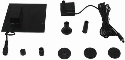 Solar Fountain,Square Solar Water Fountain with 6 Nozzle,1.2W Bird Bath Solar Water Pump with Extended - Length,Submersible Pump for Pond, Pool, Garden, Fish Tank