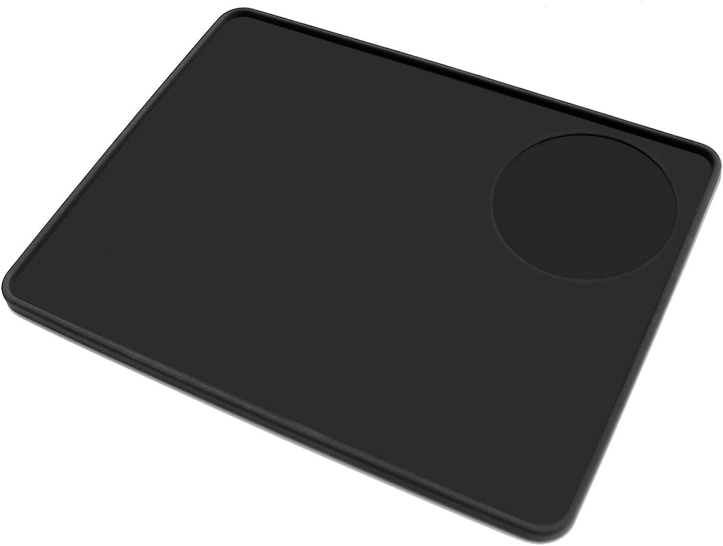 Coffee Tamper Mat, Food Safe Silicone Coffee Tamp Mat Anti-Slip, Espresso Tamping Mat Food Grade Non-Slip Coffee Pad Tamp Station Espresso Accessory(Black-ZY1)