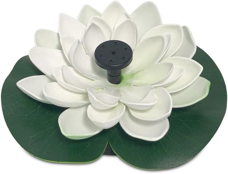 Solar Fountain,Square Solar Water Fountain with 6 Nozzle,1.2W Bird Bath Solar Water Pump with Extended - Length,Submersible Pump for Pond, Pool, Garden, Fish Tank