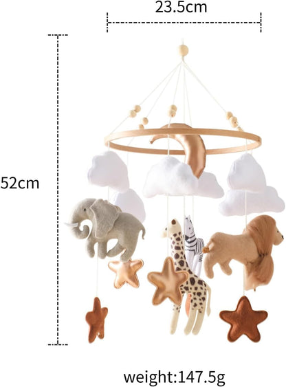 Beechwood Crib Mobile Holder - 360° Rotate, Adjustable Arm - Natural Wood, Minimalist - For Cribs No Side Rails - Baby Nursery Decor