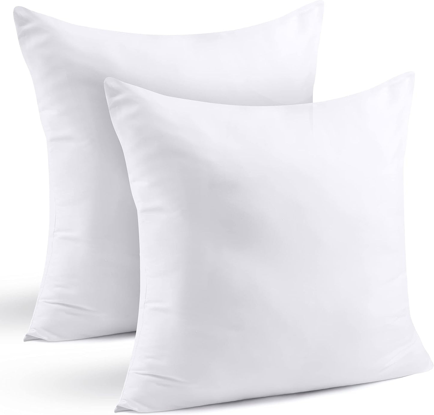 NY Threads Throw Pillows Insert (Pack of 4, White) - 45 x 45 cm Bed and Couch Pillows - Indoor Decorative Pillows