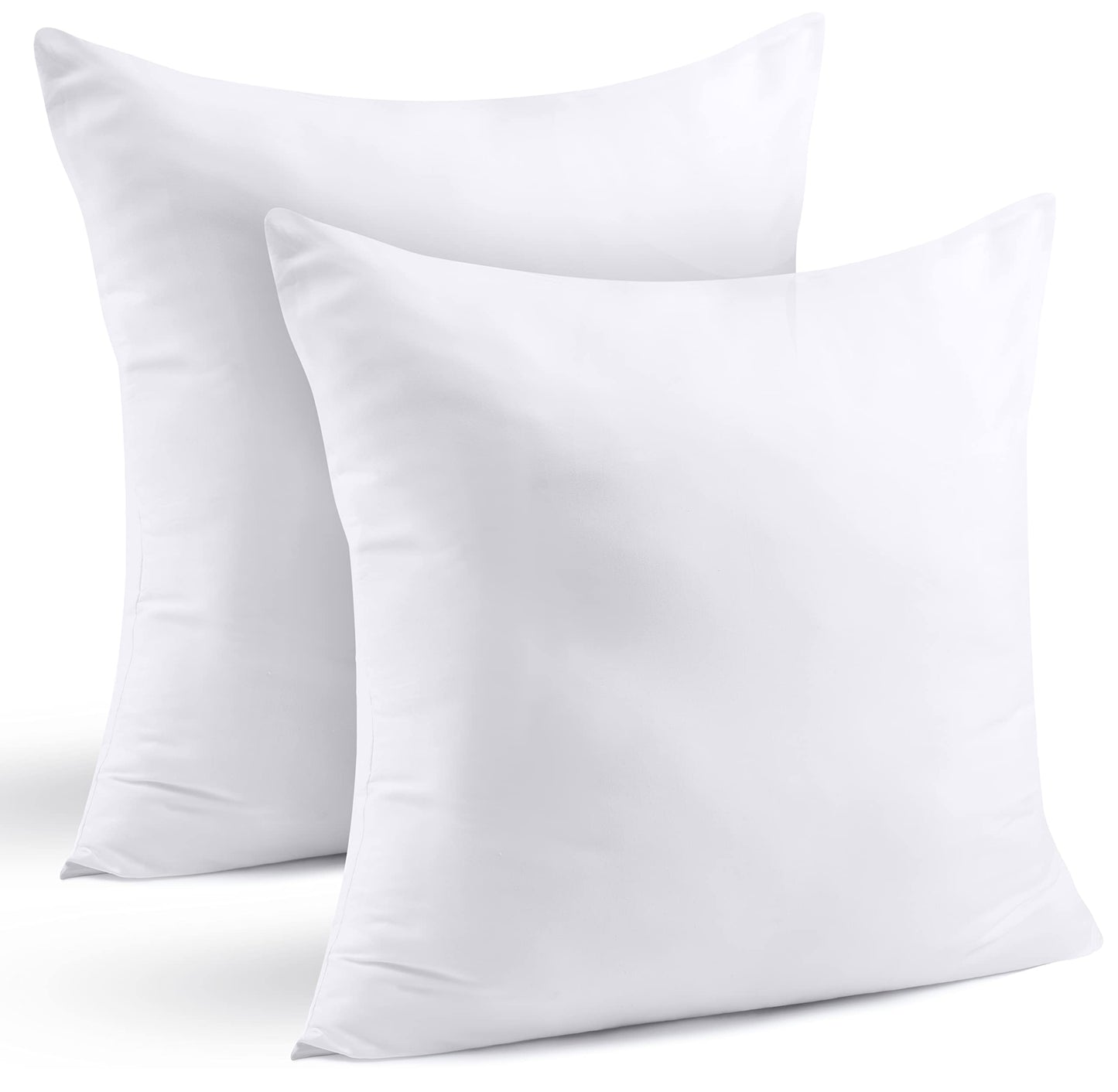 NY Threads Throw Pillows Insert (Pack of 4, White) - 45 x 45 cm Bed and Couch Pillows - Indoor Decorative Pillows