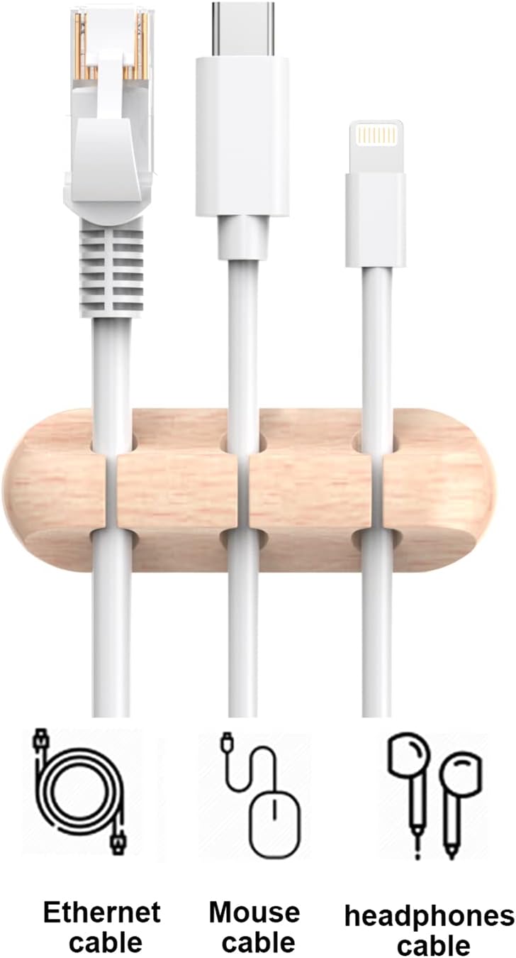 Cable Holder Clips | Desk Cord Organizer | Wire Management Solution