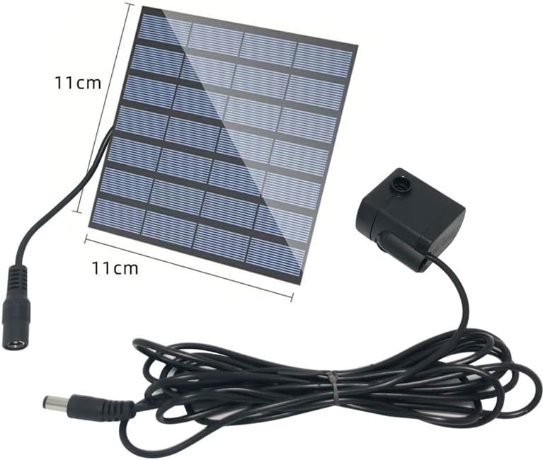 Solar Fountain,Square Solar Water Fountain with 6 Nozzle,1.2W Bird Bath Solar Water Pump with Extended - Length,Submersible Pump for Pond, Pool, Garden, Fish Tank