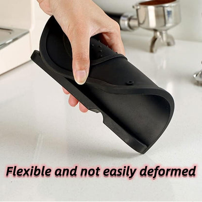 Coffee Tamper Mat, Food Safe Silicone Coffee Tamp Mat Anti-Slip, Espresso Tamping Mat Food Grade Non-Slip Coffee Pad Tamp Station Espresso Accessory(Black-ZY1)