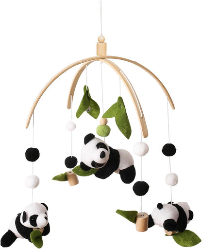 Beechwood Crib Mobile Holder - 360° Rotate, Adjustable Arm - Natural Wood, Minimalist - For Cribs No Side Rails - Baby Nursery Decor