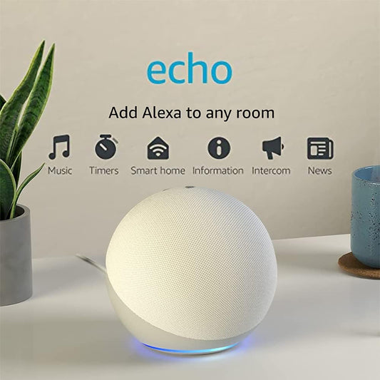 Echo (Newest gen) | Voice Controlled Smart Speaker with Built-in Hub - Premium Audio & WiFi Extender
