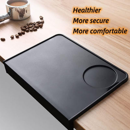 Coffee Tamper Mat, Food Safe Silicone Coffee Tamp Mat Anti-Slip, Espresso Tamping Mat Food Grade Non-Slip Coffee Pad Tamp Station Espresso Accessory(Black-ZY1)