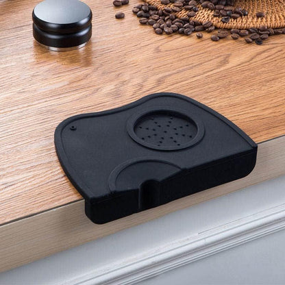 Coffee Tamper Mat, Food Safe Silicone Coffee Tamp Mat Anti-Slip, Espresso Tamping Mat Food Grade Non-Slip Coffee Pad Tamp Station Espresso Accessory(Black-ZY1)