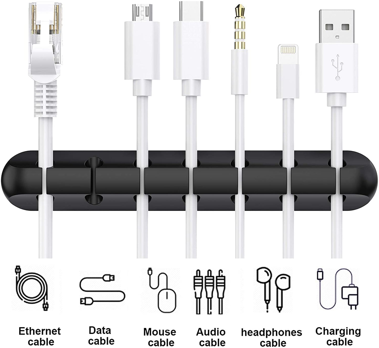 Cable Holder Clips | Desk Cord Organizer | Wire Management Solution