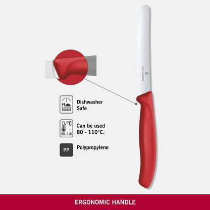 Victorinox Classic Wavy Edge Steak and Tomato Knife, Green