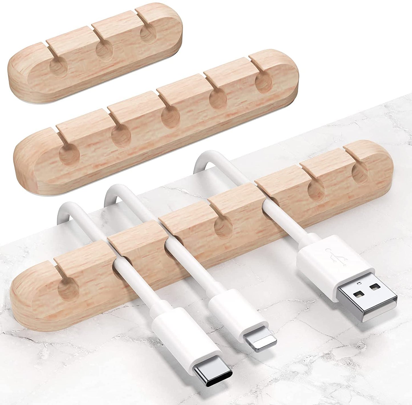Cable Holder Clips | Desk Cord Organizer | Wire Management Solution
