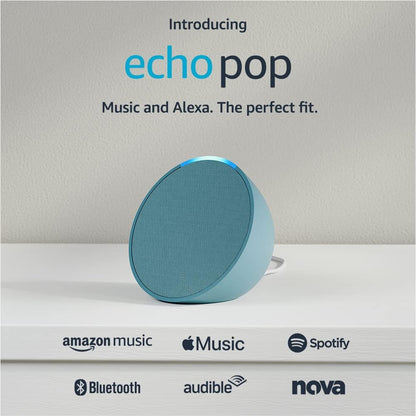 Echo Pop | Full sound compact Wi-Fi and Bluetooth smart speaker