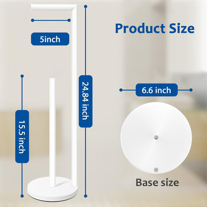 Freestanding Black Toilet Paper Holder | Metal Bathroom Roll Stand