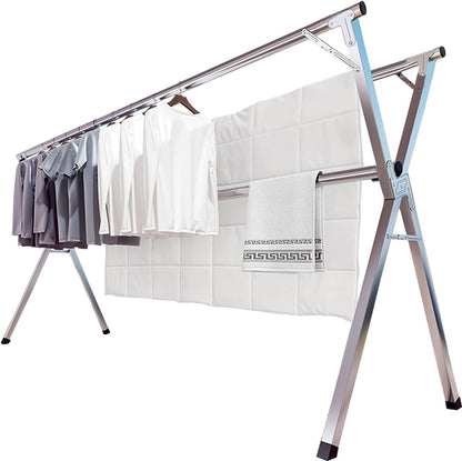 Heavy-Duty Collapsible Clothes Drying Rack | Extendable Stainless Steel