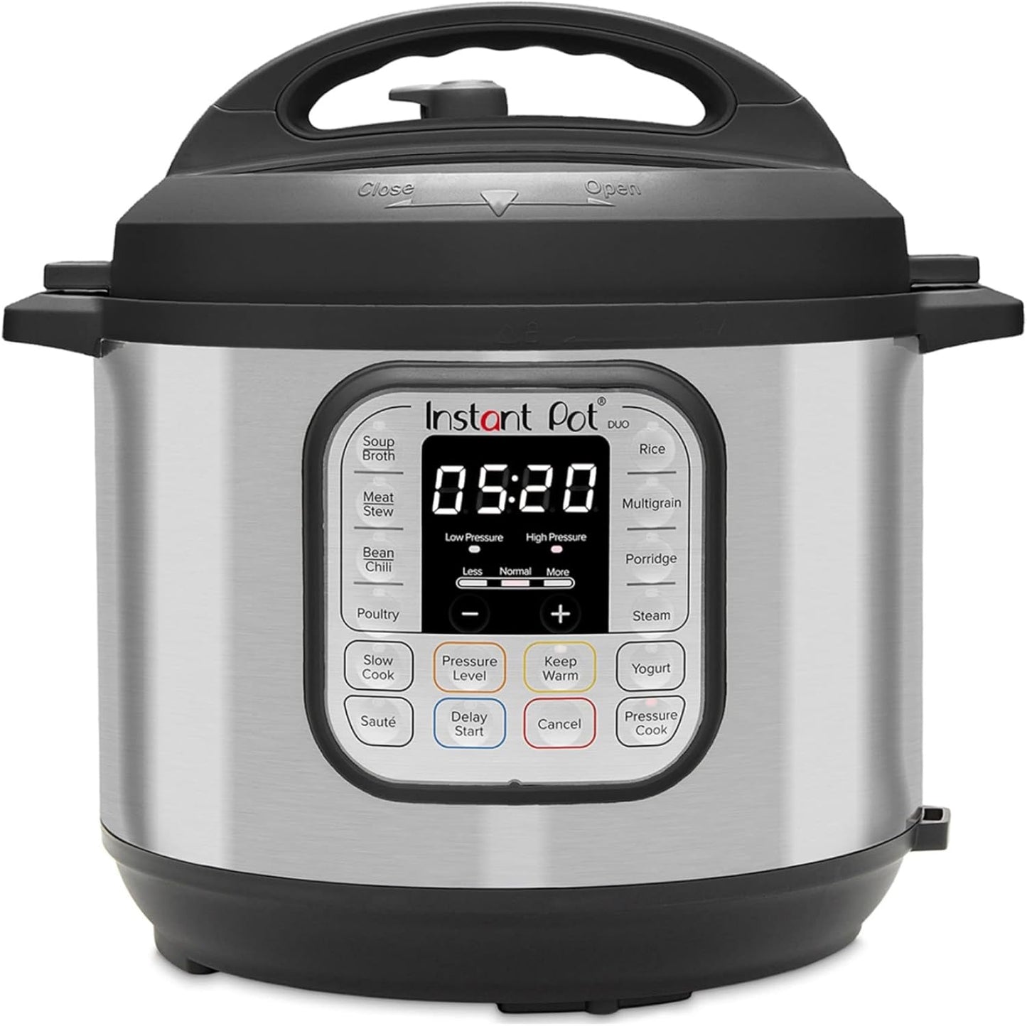 Instant Pot Duo 7-in-1 Multicooker, 5.7L - Pressure Cooker, Slow Cooker, Rice Cooker, Sauté Pan, Yogurt Maker, Steamer and Food Warmer, Brushed Stainless Steel,Black/ Grey
