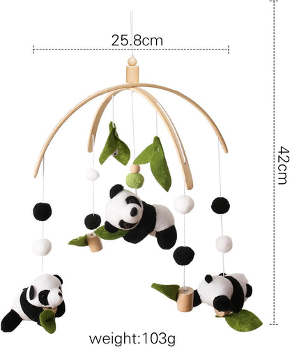 Beechwood Crib Mobile Holder - 360° Rotate, Adjustable Arm - Natural Wood, Minimalist - For Cribs No Side Rails - Baby Nursery Decor