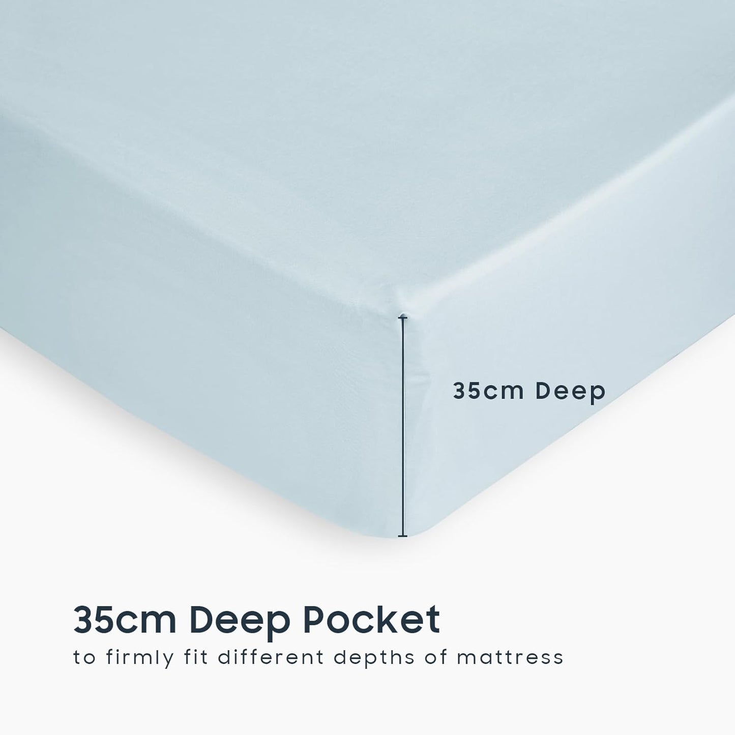 Wake In Cloud - White Sheet Set, 1000TC Ultra Soft Microfiber, Fitted Sheet & Flat Sheet & 2 Pillowcases (4 pcs, Queen Size)