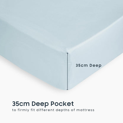 Wake In Cloud - White Sheet Set, 1000TC Ultra Soft Microfiber, Fitted Sheet & Flat Sheet & 2 Pillowcases (4 pcs, Queen Size)