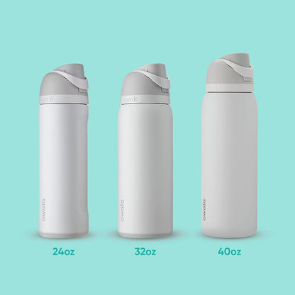 Insulated Stainless Steel Water Bottle - FreeSip Straw & Spout