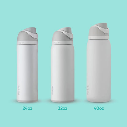 Insulated Stainless Steel Water Bottle - FreeSip Straw & Spout