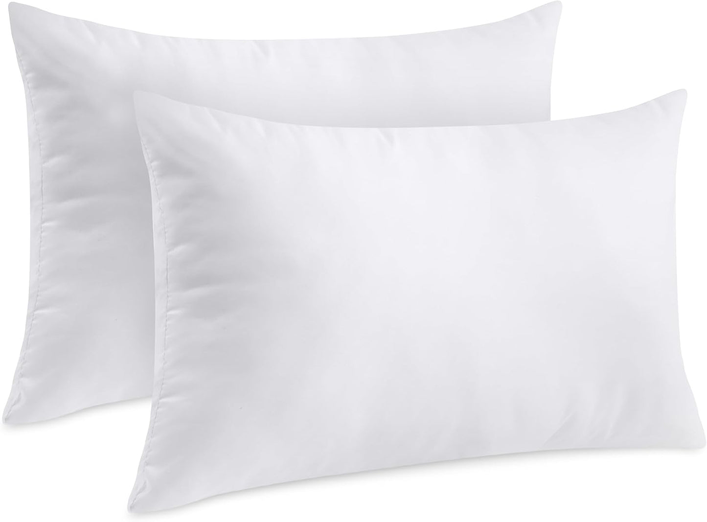 NY Threads Throw Pillows Insert (Pack of 4, White) - 45 x 45 cm Bed and Couch Pillows - Indoor Decorative Pillows