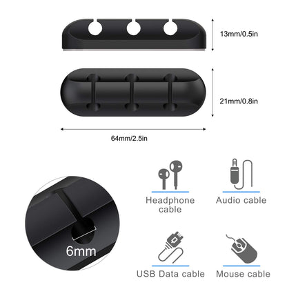 Cable Holder Clips | Desk Cord Organizer | Wire Management Solution