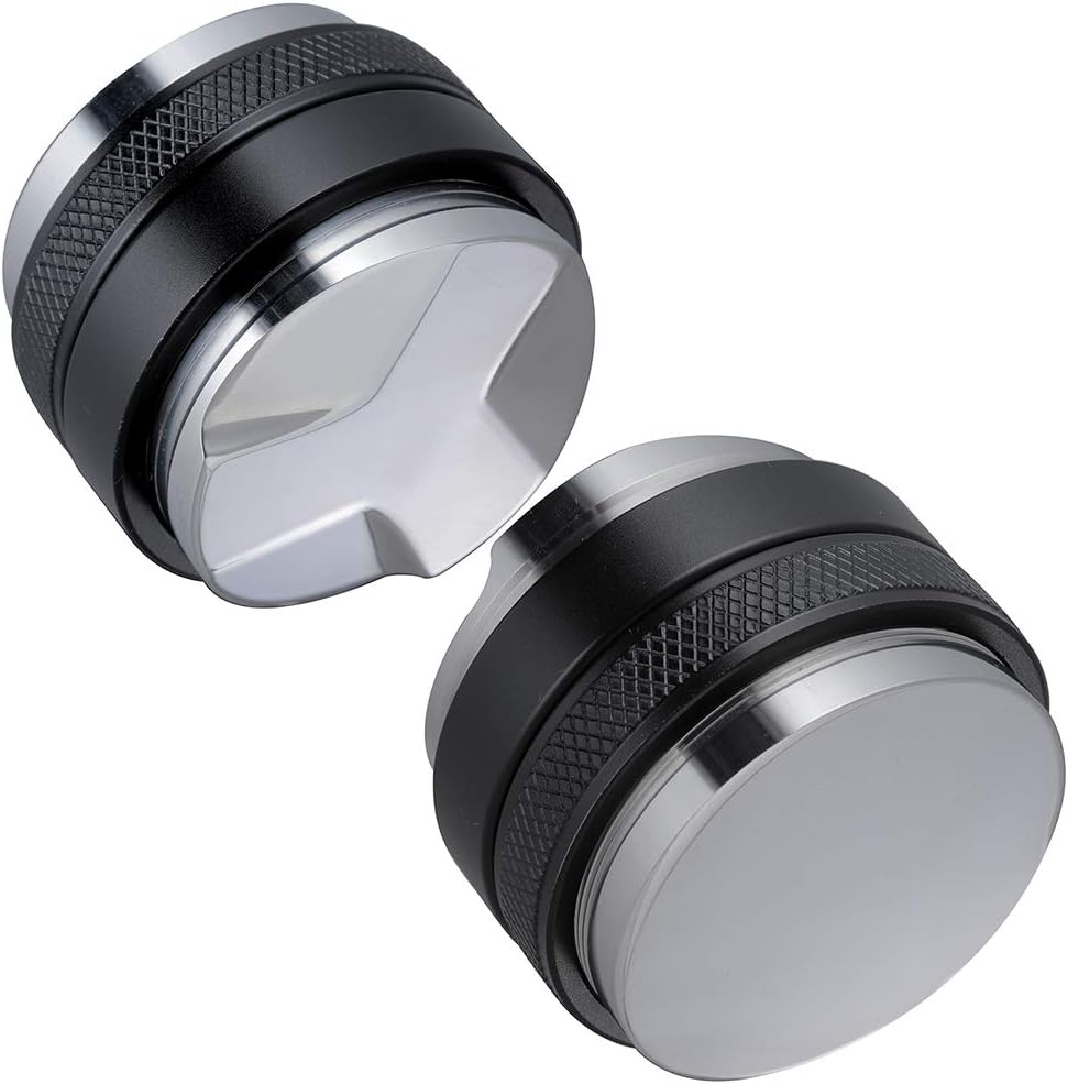 53mm Coffee Distributor & Tamper, MATOW Dual Head Coffee Leveler Compatible with Breville 54mm Portafilter, Adjustable Depth- Professional Espresso Hand Tampers