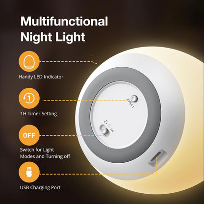 Colour Changing Night Light | Baby Safe Nursery Lamp | Timer