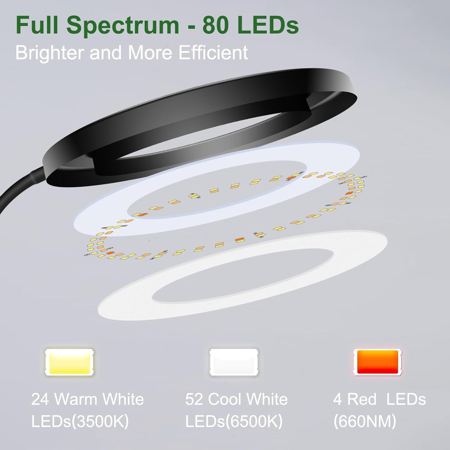 Height Adjustable Grow Light | Timer | 6500K