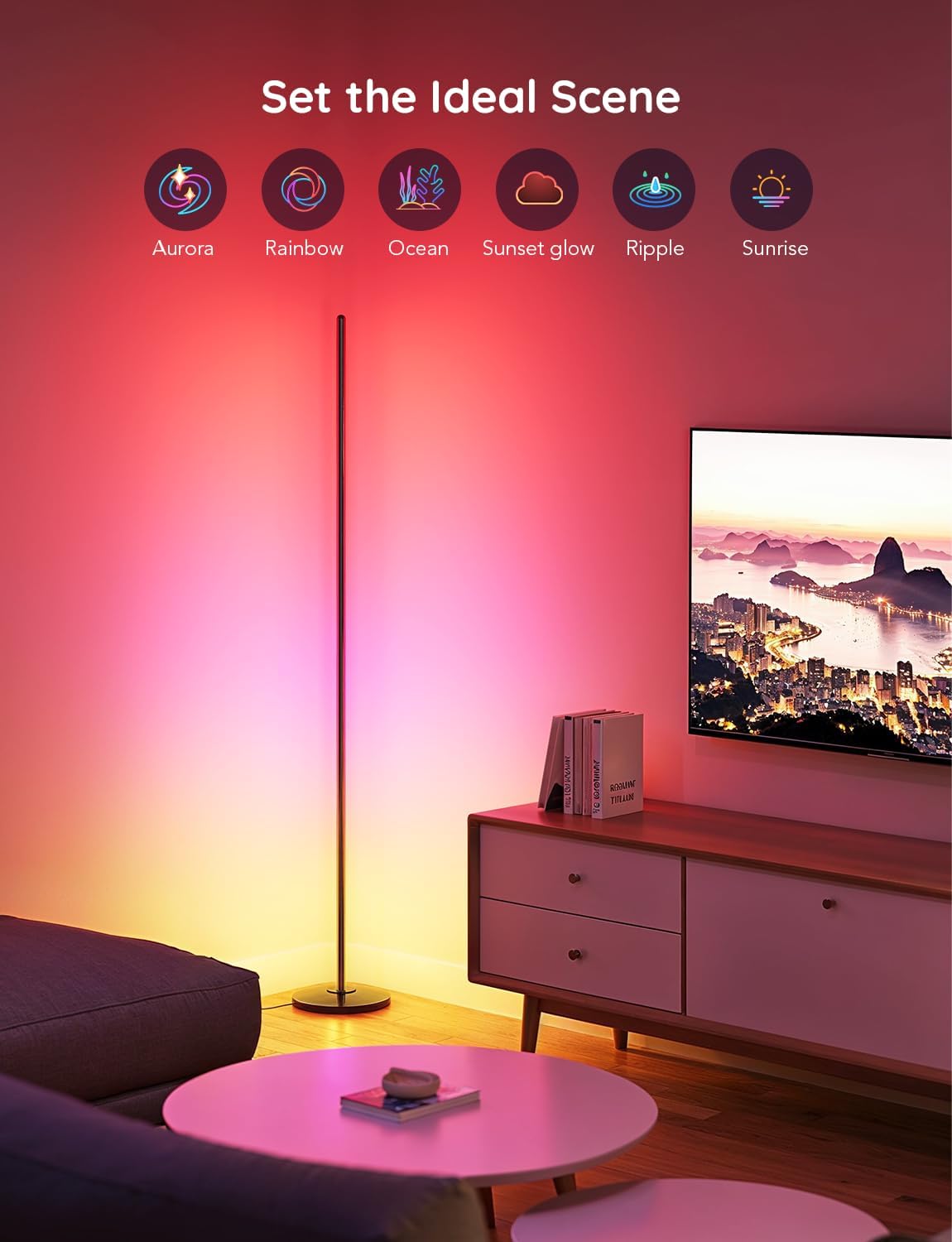 Smart RGBIC Floor Lamp | Dynamic LED Lighting