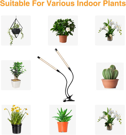 Grow Light Full Spectrum Plant Lights for Indoor Plants, Full Spectrum Plant Grow Lights, 9 Dimmable Levels Auto ON & Off with 3/9/12H Timer