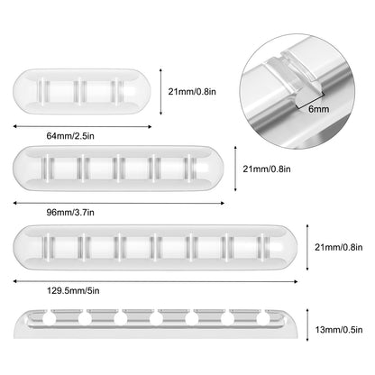 Cable Holder Clips | Desk Cord Organizer | Wire Management Solution