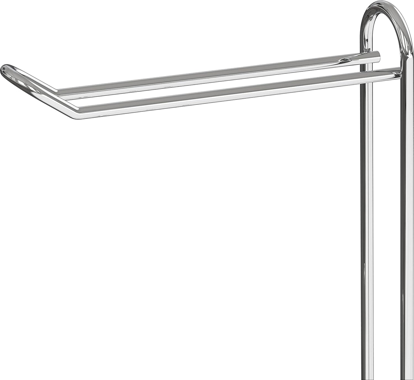 Freestanding Chrome Toilet Paper Stand | Modern Bathroom Roll Holder