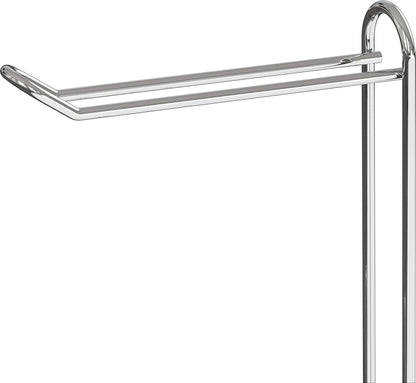 Freestanding Chrome Toilet Paper Stand | Modern Bathroom Roll Holder