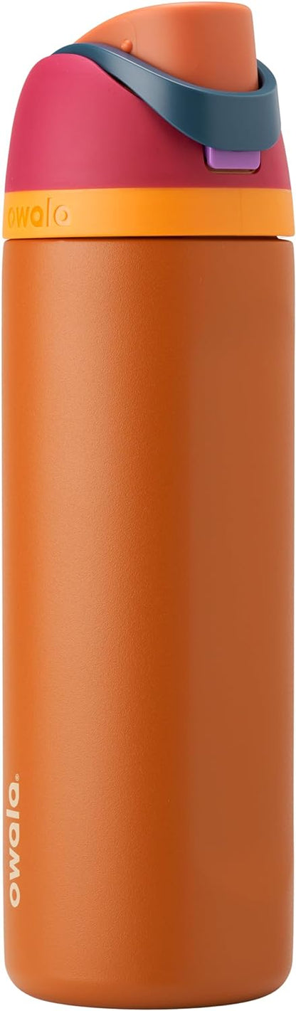 Insulated Stainless Steel Water Bottle - FreeSip Straw & Spout