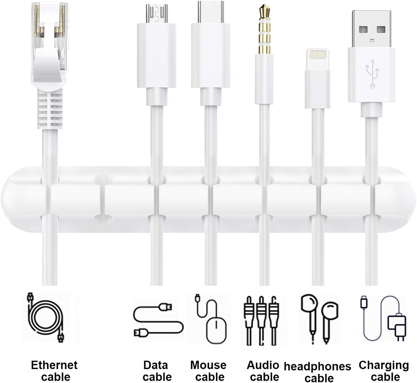 Cable Holder Clips | Desk Cord Organizer | Wire Management Solution