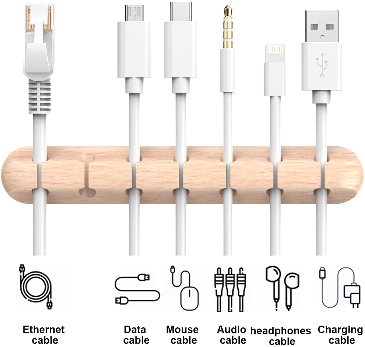 Cable Holder Clips | Desk Cord Organizer | Wire Management Solution