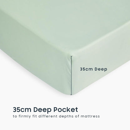 Wake In Cloud - White Sheet Set, 1000TC Ultra Soft Microfiber, Fitted Sheet & Flat Sheet & 2 Pillowcases (4 pcs, Queen Size)