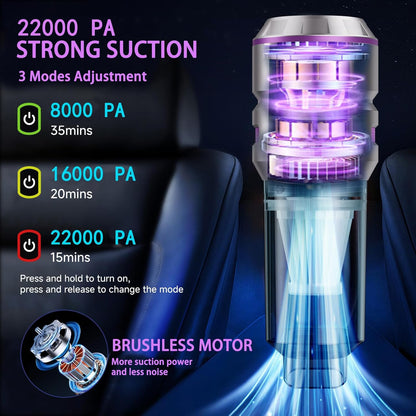 Portable Car Vacuum Cleaner | Cordless Handheld Car Vac & Blower