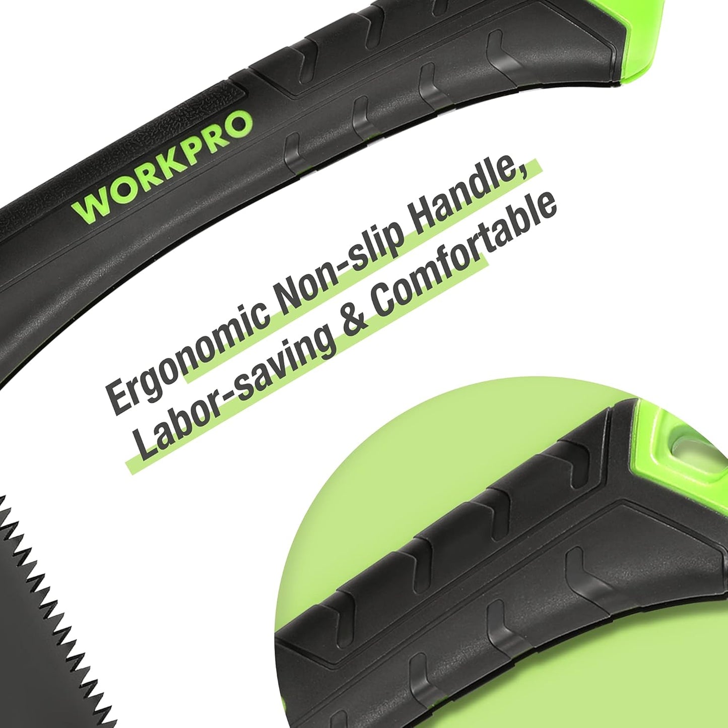 WORKPRO Pruning Saws 180mm, Hand Saws with Safety Lock, Folding Saw with Triple Tooth Cut, Ideel for Garden, Camping, Tree Trimming and More
