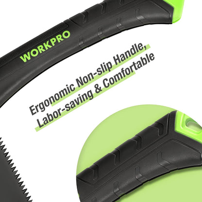 WORKPRO Pruning Saws 180mm, Hand Saws with Safety Lock, Folding Saw with Triple Tooth Cut, Ideel for Garden, Camping, Tree Trimming and More