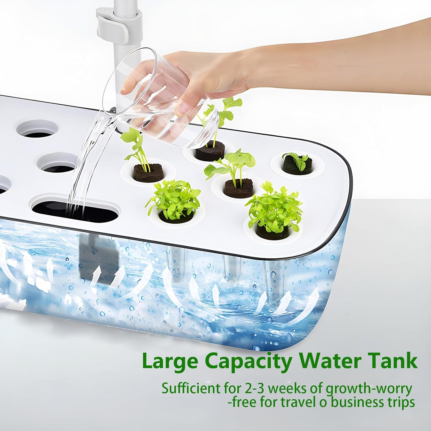Grow Light Full Spectrum Plant Lights for Indoor Plants, Full Spectrum Plant Grow Lights, 9 Dimmable Levels Auto ON & Off with 3/9/12H Timer