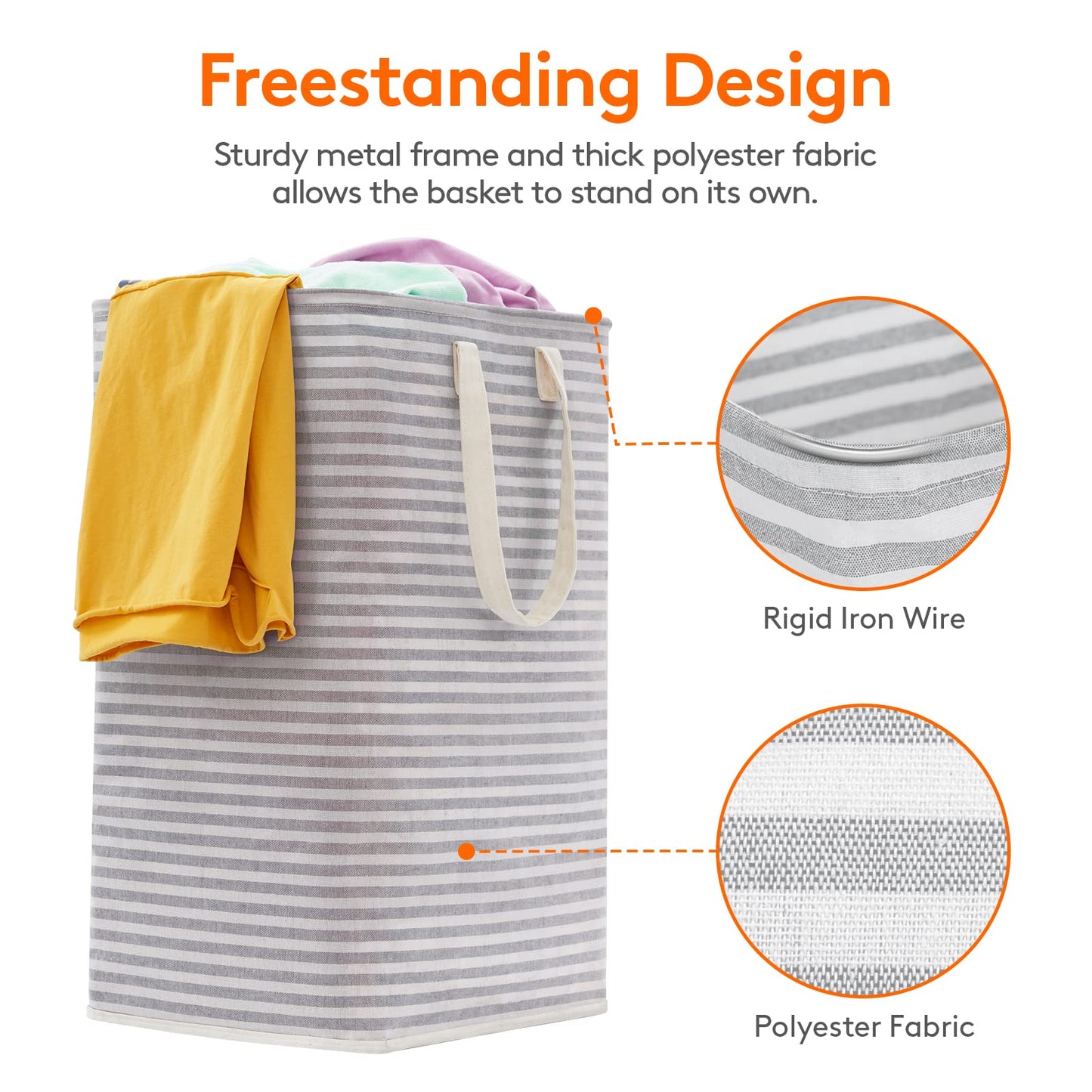 80L Waterproof Laundry Hamper 2 Pack - Collapsible & Portable - Lifewit
