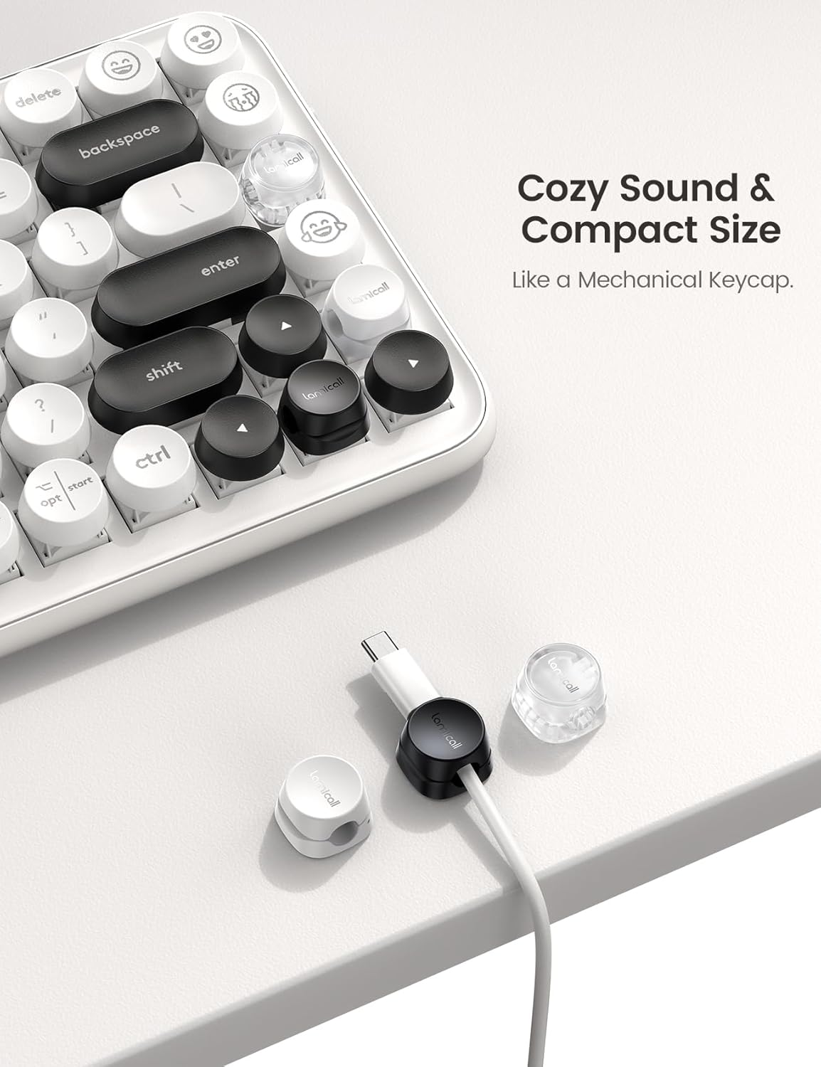 One-Hand Cable Clips | Desk Cord Organizer | Adhesive Cord Holders